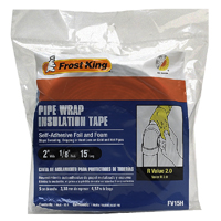 Frost King FV15H Pipe Wrap Kit, 15 ft L, 2 in W, 1/8 in Thick, 2 R-Value,