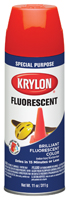Krylon K03101007 Fluorescent Paint, Gloss, Orange/Red, 11 oz, Can