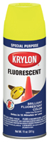 Krylon K03104888 Fluorescent Paint, Gloss, Lemon Yellow, 11 oz, Aerosol Can