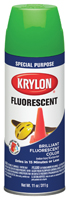 Krylon K03106888 Spray Paint, Gloss, Fluorescent Green, 11 oz