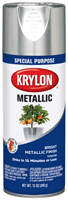 Krylon K01401777 Spray Paint, Metallic, Bright Silver, 11 oz, Aerosol Can
