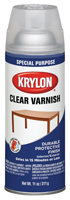 Krylon K07001777 Varnish Coating; Gloss; Clear; Liquid; 11 oz; Aerosol Can