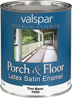 Valspar Porch & Floor 027.0001502.005 Enamel Paint; Satin; Tint Base; 1 qt