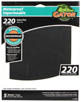 Gator 4474 Sanding Sheet, 9 in L, 11 in W, 220 Grit, Extra Fine, Silicone