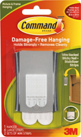 Command 17048 Universal Picture Hanger, 8 lb, Metal, Sticky Nail Mounting