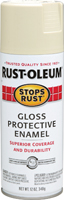 RUST-OLEUM STOPS RUST 7770830 Protective Enamel Spray Paint, Gloss, Almond,