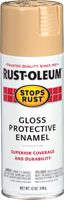 RUST-OLEUM STOPS RUST 7771830 Protective Enamel Spray Paint, Gloss, Sand, 12