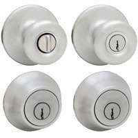 Kwikset 695T26DCP6ALRCSK6 Knob Lockset, 3 Grade, Keyed Key, Satin Chrome,