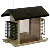 Stokes Select 38111 Large Bird Hopper Feeder, 8 lb, Metal/Plexiglas, 10.9 in