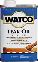 WATCO A67141 Teak Oil Finish, Liquid, 1 qt, Can