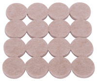 ProSource FE-50201-PS Furniture Pad, Felt Cloth, Beige, 1 in Dia, 3/16 in