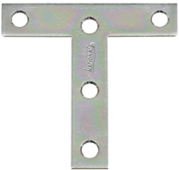 National Hardware 116BC Series N266-429 T-Plate, 3 in L, Steel, Zinc