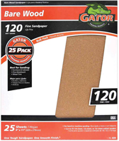 Gator 3275 Sanding Sheet, 11 in L, 9 in W, 120 Grit, Garnet Abrasive
