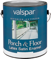 Valspar 027.0001500.007 Latex Porch and Floor Paint; Satin; White; 1 gal