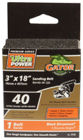 Gator 7773 Sanding Belt, 3 in W, 18 in L, 40 Grit, Extra Coarse, Zirconium