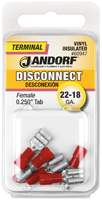 Jandorf 60947 Disconnect Terminal, 22 to 18 AWG Wire, Vinyl Insulation,