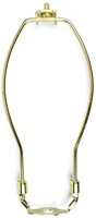 Jandorf 60121 Lamp Harp, 8 in L, Polished Brass Fixture
