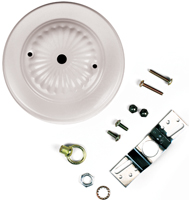 Jandorf 60217 Canopy Kit, Ceiling, Traditional, White, For: Outlet Box and
