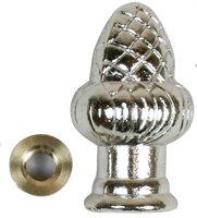 Jandorf 60105 Lamp Finial, Nickel