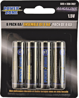PowerZone LR6-8P-DB Battery, 1.5 V Battery, AA Battery, Alkaline, Manganese