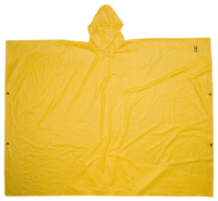 CLC CLIMATE GEAR R10410 Rain Poncho; L; PVC; Yellow; Attached Collar