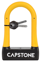 KENT 67225 Bike U-Lock with Key; Standard; Brass/Steel; Black; Vinyl