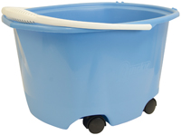 Quickie EZ-Glide 20000 Bucket with Wheel, 5 gal Capacity, Round, Plastic