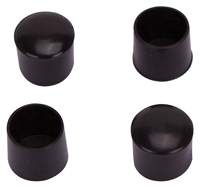 ProSource FE-50602-PS Furniture Leg Tip, Round, Plastic, Black, 5/8 in Dia,