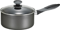 T-fal MIR-A7972184M Sauce Pan with Glass Lid, 1 qt Capacity, Aluminum, Thumb