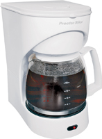 Proctor Silex 43501Y Coffee Maker, 12 Cups Capacity, 900 W, Glass, White,