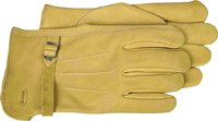 BOSS 6023L Driver Gloves, L, Keystone Thumb, Open Cuff, Cowhide Leather,