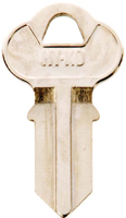HY-KO 11010CG1 Key Blank, Brass, Nickel, For: Chicago Cabinet, House Locks