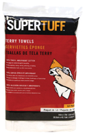 Trimaco SUPERTUFF 10750 Terry Cloth Towel, 17 in L, 14 in W, Cotton, White