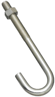 National Hardware 2195BC Series N232-959 J-Bolt, 3/8 in Thread, 5 in L, 225