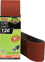 Gator 7010 Sanding Belt, 3 in W, 21 in L, 120 Grit, Fine, Aluminum Oxide