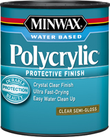 Minwax Polycrylic 244444444 Protective Finish Paint, Semi-Gloss, Liquid,
