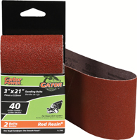 Gator 3148 Sanding Belt, 3 in W, 21 in L, 40 Grit, Extra Coarse, Aluminum