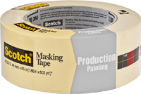 Scotch 2020-2A General-Purpose Masking Tape, 60 yd L, 2 in W, 0.005 in