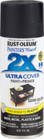 RUST-OLEUM PAINTER'S Touch 249061 Semi-Gloss Spray Paint, Semi-Gloss, Black,