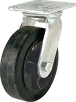 Shepherd Hardware 9493 Swivel Caster, 6 in Dia Wheel, 2 in W Wheel, Rubber