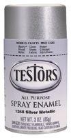 TESTORS 1246T Craft Paint, Metallic, Silver, 3 oz, Bottle