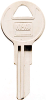 HY-KO 11010CG16 Key Blank, Brass, Nickel, For: Chicago Cabinet, House Locks