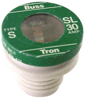 Bussmann SL-30 Plug Fuse, 30 A, 125 V, 10 kA Interrupt, Low Voltage, Time