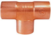 EPC 111 Series 32818 Pipe Tee, 1 in, Sweat, Copper