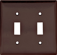 Eaton Wiring Devices 2139B-BOX Standard-Size Wallplate, 2-Gang, Thermoset,