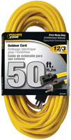 PowerZone OR500830 Extension Cord, 12 AWG Cable, 50 ft L, 15 A, 125 V,