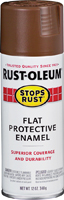 RUST-OLEUM STOPS RUST 214085 Protective Enamel Spray Paint, Flat, Brown, 12