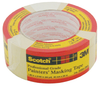 Scotch 2050-2 Masking Tape, 60.1 yd L, 2 in W, Paper Backing, Beige