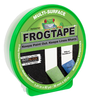 FrogTape 1358465 Painting Tape, 60 yd L, 1.41 in W, Green