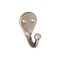 National Hardware V162 N199-190 Cloth Hook, 35 lb, 1-Hook, Zinc, Nickel